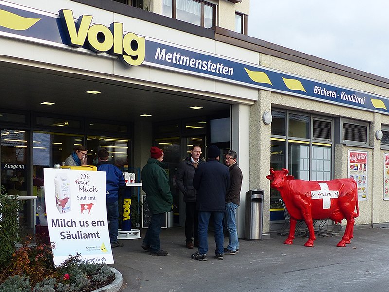 In 11 Volg Filialen wird «Di fair Milch» verkauft. Bild zVg