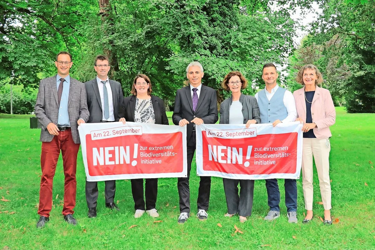 Die breite Allianz gegen die Biodiversitäts-Initiative im Aargau.