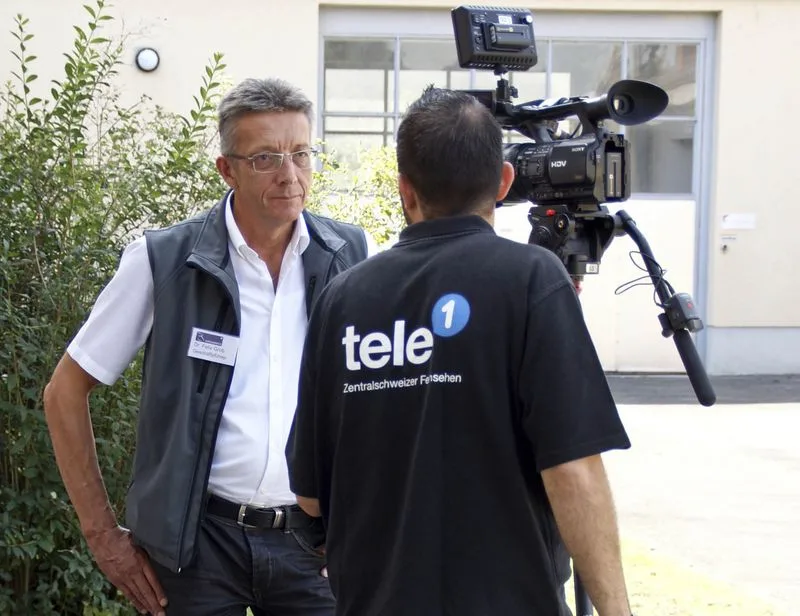 Felix Grob vertritt die Schweineproduzenten seit rund 20 Jahren - wie hier an einem Medienanlass 2012. (Bild lid)