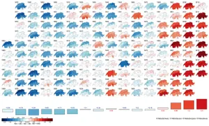 In der Schweiz wird es je länger je wärmer: Seit Messbeginn ist die Temperatur im Durchschnitt um zwei Grad angestiegen. Grafik: Meteo Schweiz