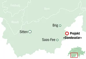 Auf einer Fläche von 100 000 m2 soll bei Gondo (VS) die grösste Solaranlage der Schweiz errichtet werden.