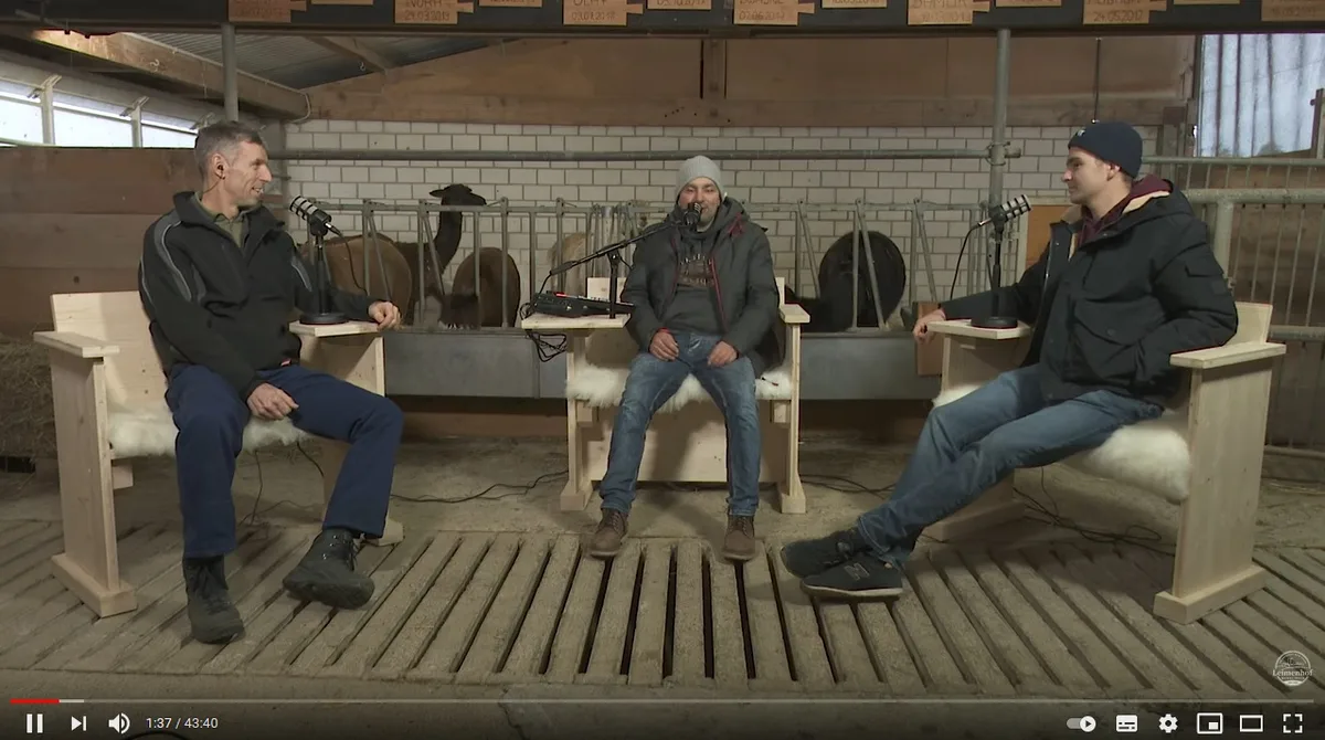 Direkt aus dem Lamastall: Ein Ausschnitt aus der Youtube-Talkshow Ofebänkli. (Screenshot)