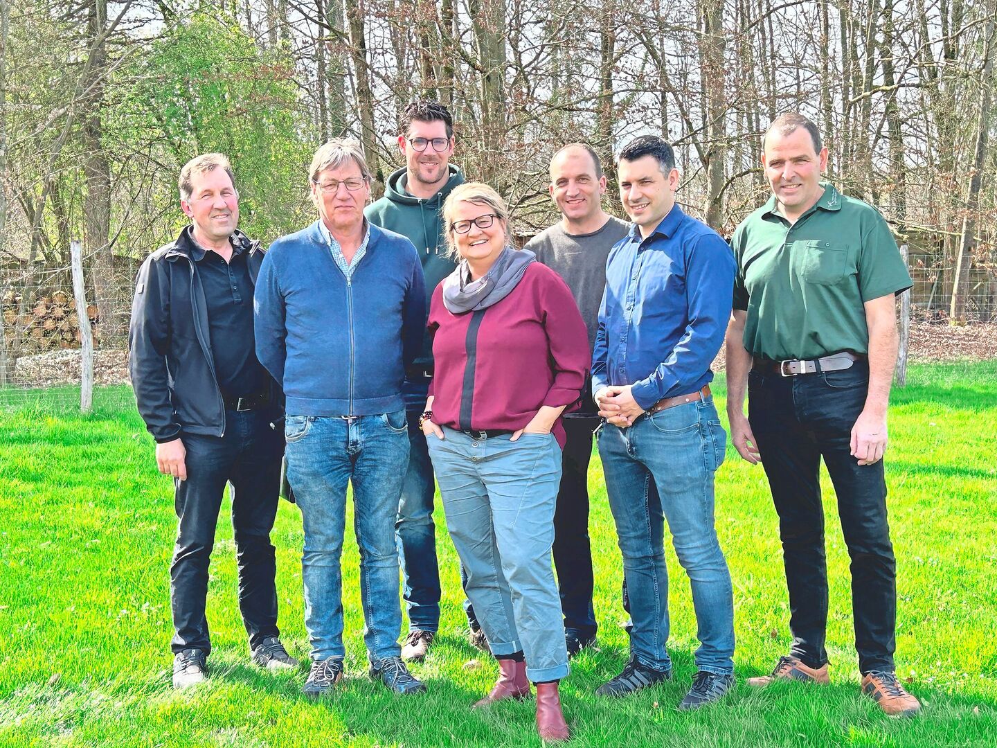 Christian Eggenberger, Ralph Bötsch, Ralph Gilg, Gastreferentin Andrea Beste, Urban Dörig, Florian Sandrini und Peter Haldemann (v. l.). Haldemann moderierte den Bodentag.