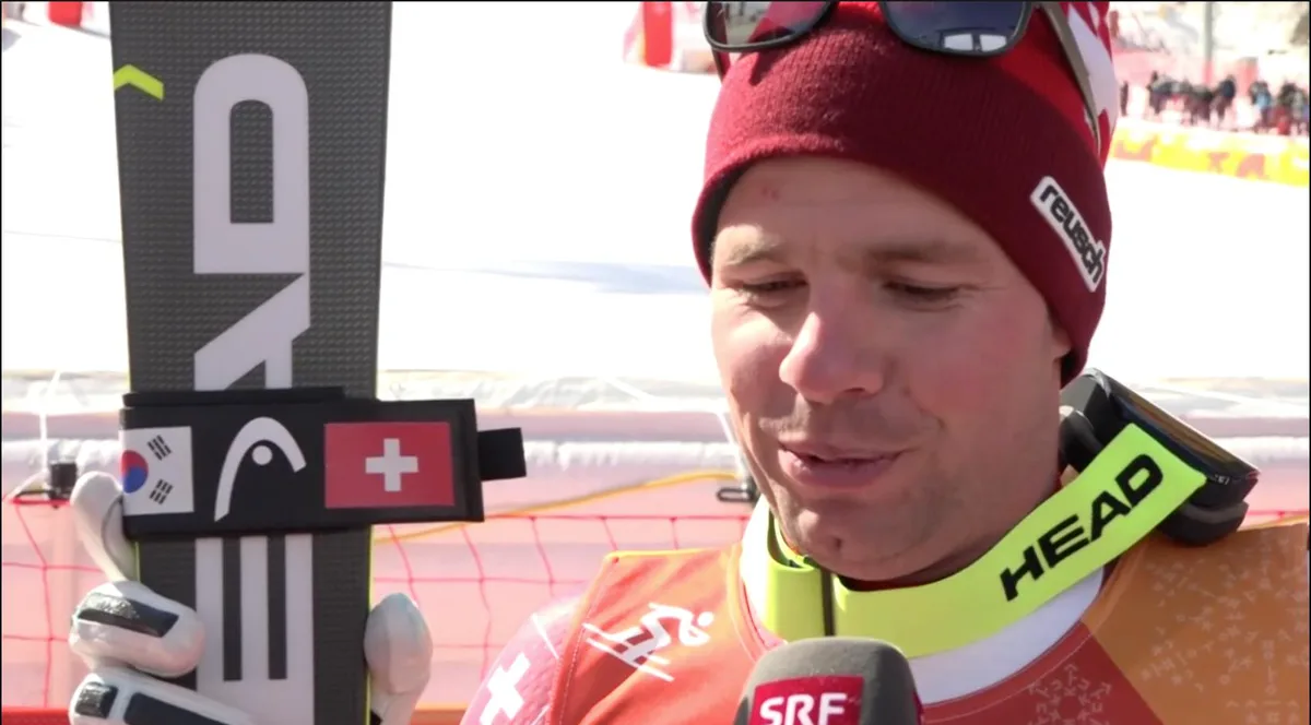 1ef83513fffe2ef1a9664c469c964034f988aecc Beat Feuz im Interview mit dem SRF, sichtlich zufrieden mit dem Resultat. (Screenshot SRF)