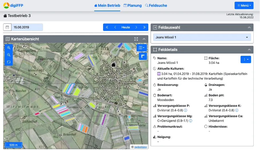 Ein digitales Tool soll die Fruchtfolgeplanung fördern