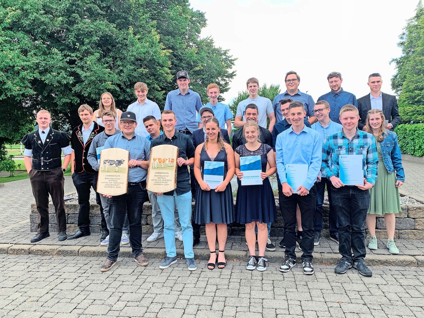 Die Klasse 3a mit Abschluss als Landwirte EFZ am BBZN Hohenrain.