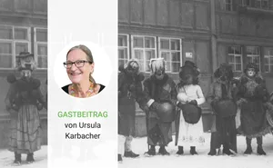 Die heute auftretenden Silvesterchläuse (Bild) sind deutlich gepflegter als die Lumpenchläuse, die wegen ihrer Hässlichkeit verdrängt worden sind.