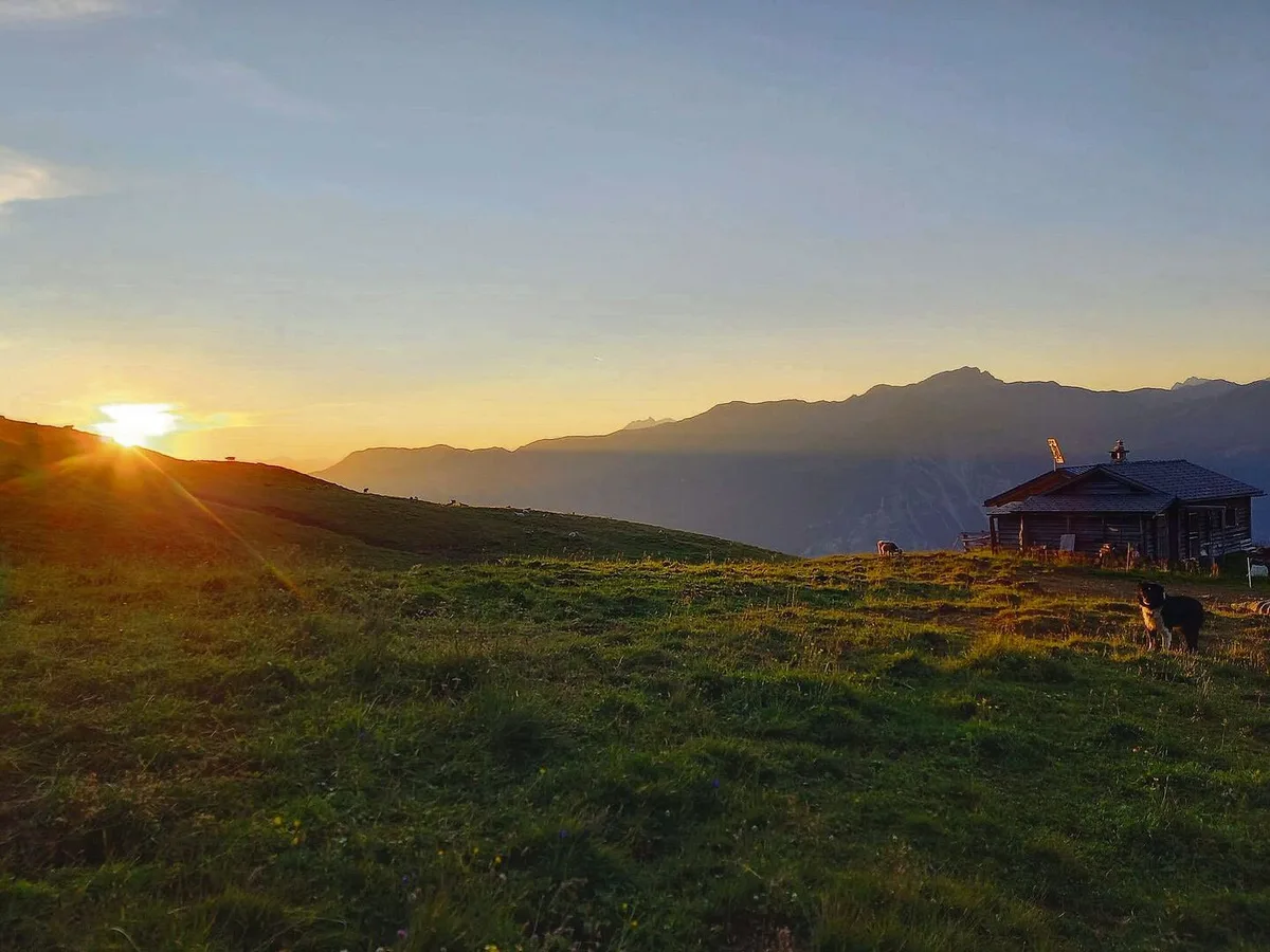 Stimmungsvoller Moment auf der Alp Oberst in Schams.