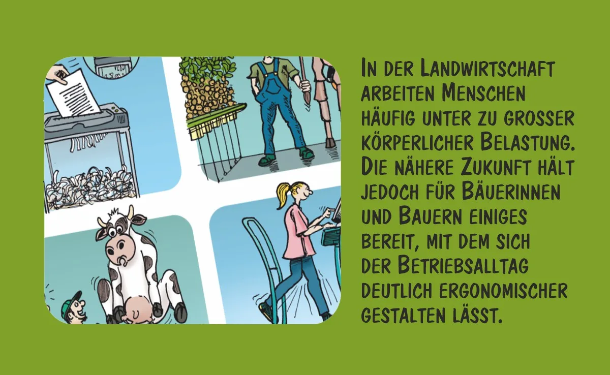 00_Januar Cartoon von Marco Ratschiller/Karma: Den Betriebsalltag ergonomischer gestalten