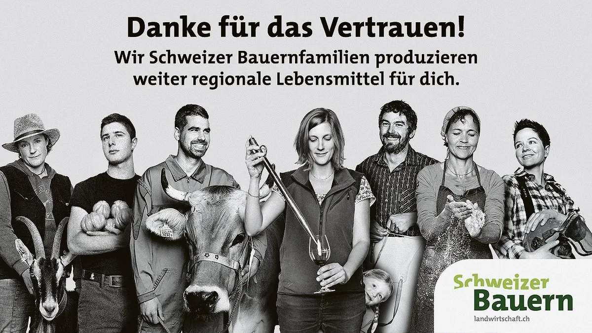 72da28ebd9423e5b86c73528bdc58f93987d4684 Die angepasste Kampagne des SBV will die Bauernfamilien als verlässliche Partner für die Konsumenten positionieren. (Bild pd)