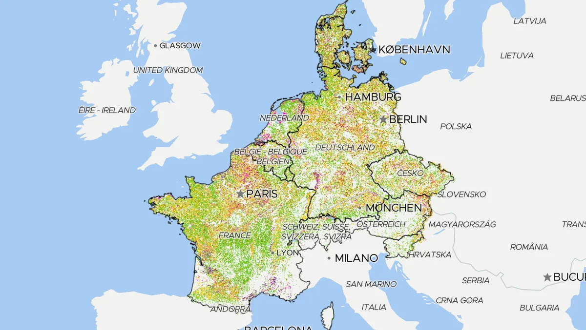 Die «Nimbo»-Karte macht Anbauflächen-Daten aus 11 europäischen Ländern mit hohem Detailgrad kostenlos zugänglich. (Bilder Screenshots agri.nimbo.earth)