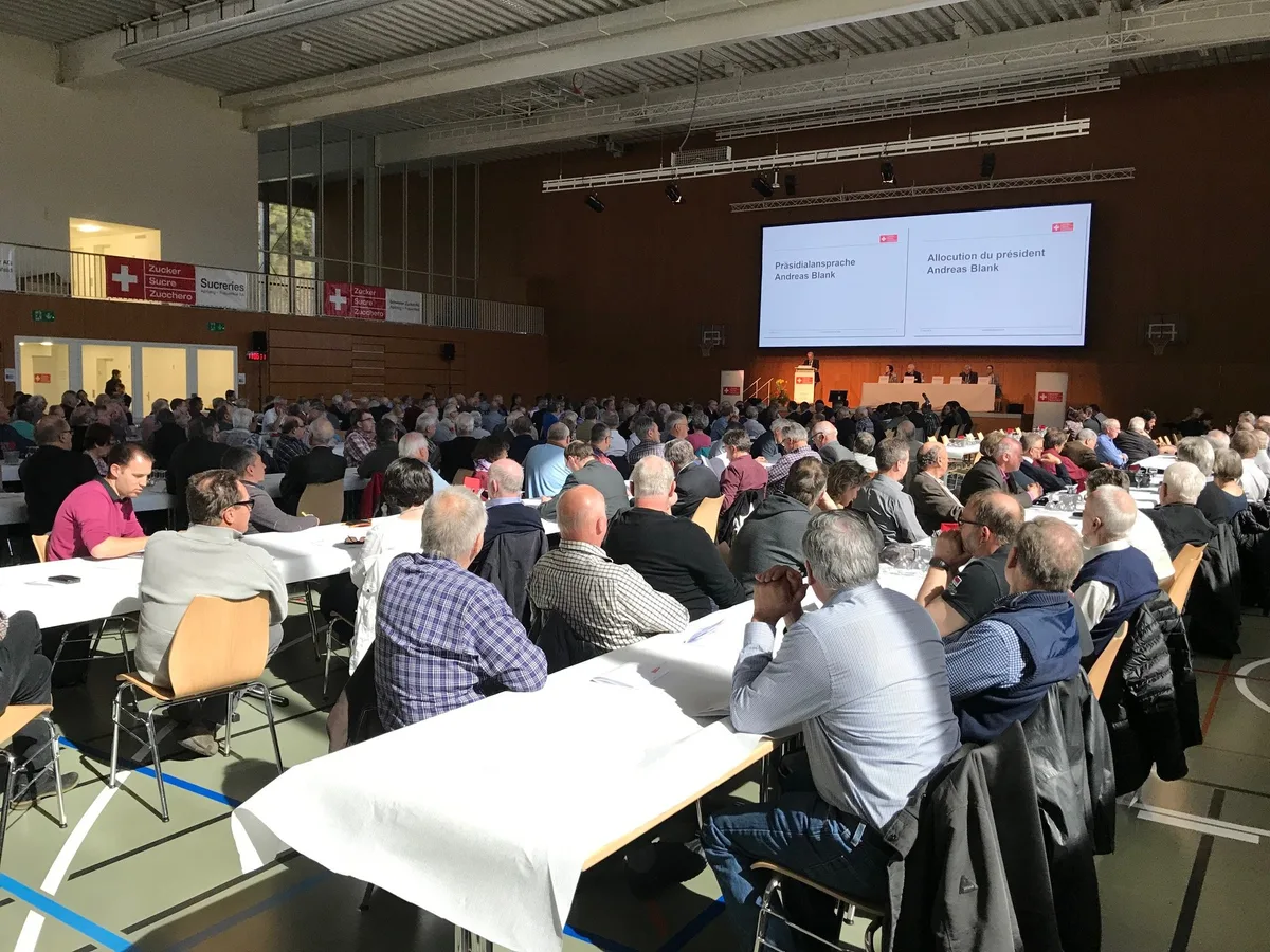 71fa338f191f660671e7782b7f0ce4bb6efc7e1e Grosses Aktionariatsinteresse an Zucker Schweiz: Die GV in Aarberg. (Bild akr)