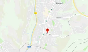 Zur tierischen Verfolgungsjagd kam es in Lörrach-Stetten unmittelbar bei der Schweizer Grenze. (Bild Google Maps)