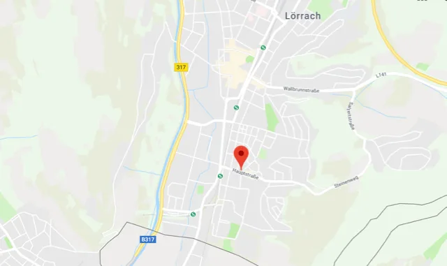 Zur tierischen Verfolgungsjagd kam es in Lörrach-Stetten unmittelbar bei der Schweizer Grenze. (Bild Google Maps)