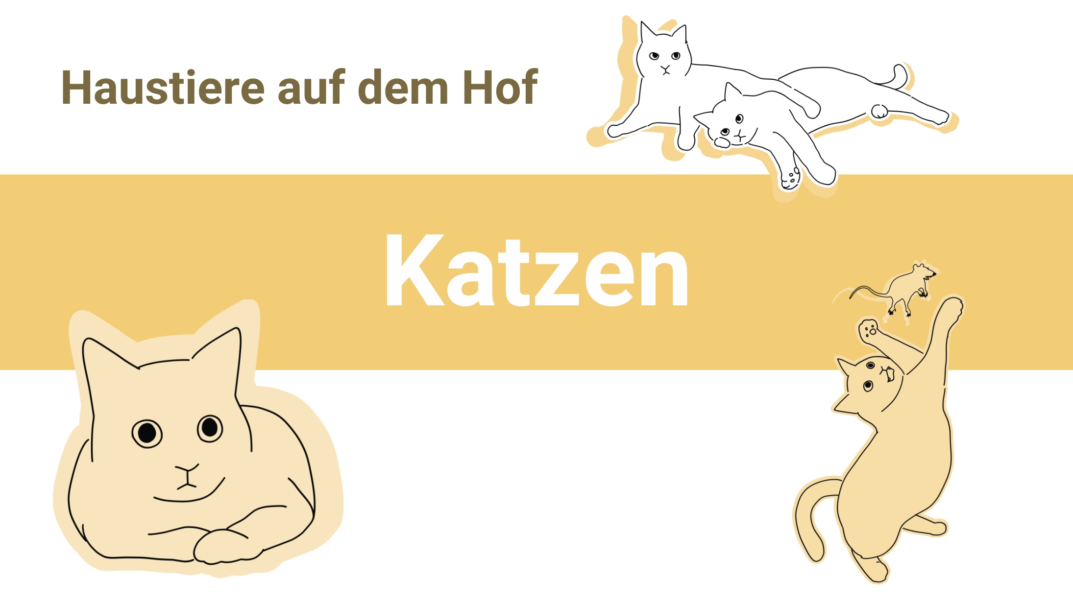 Fitte Katzen jagen gerne