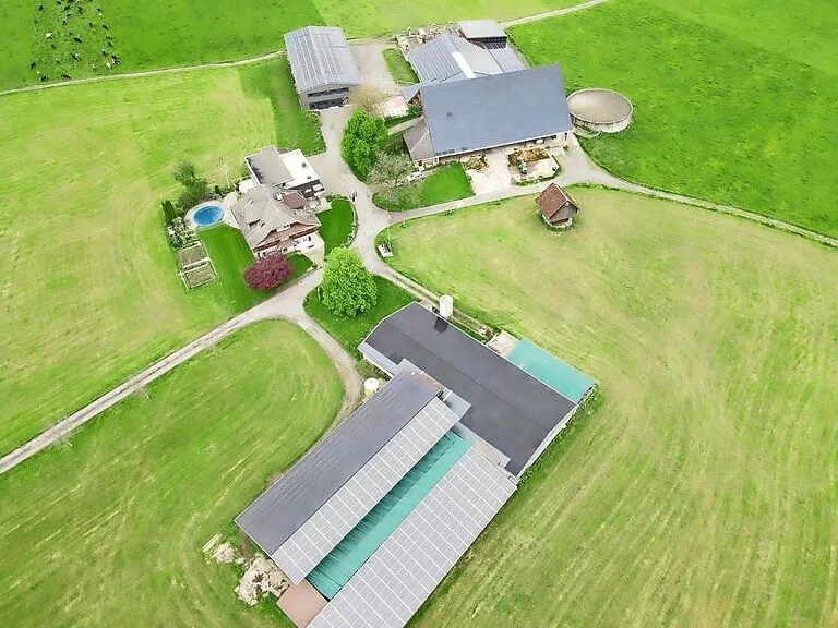 1cc2ea3b3f28bed520439b4b57276893fbee388882f7c3632d550f33f289ded0 Die Dächer des Betriebs von Lukas Bucher in Rain sind mit PV-Anlagen ausgerüstet und leisten gesamthaft 620 kWp.