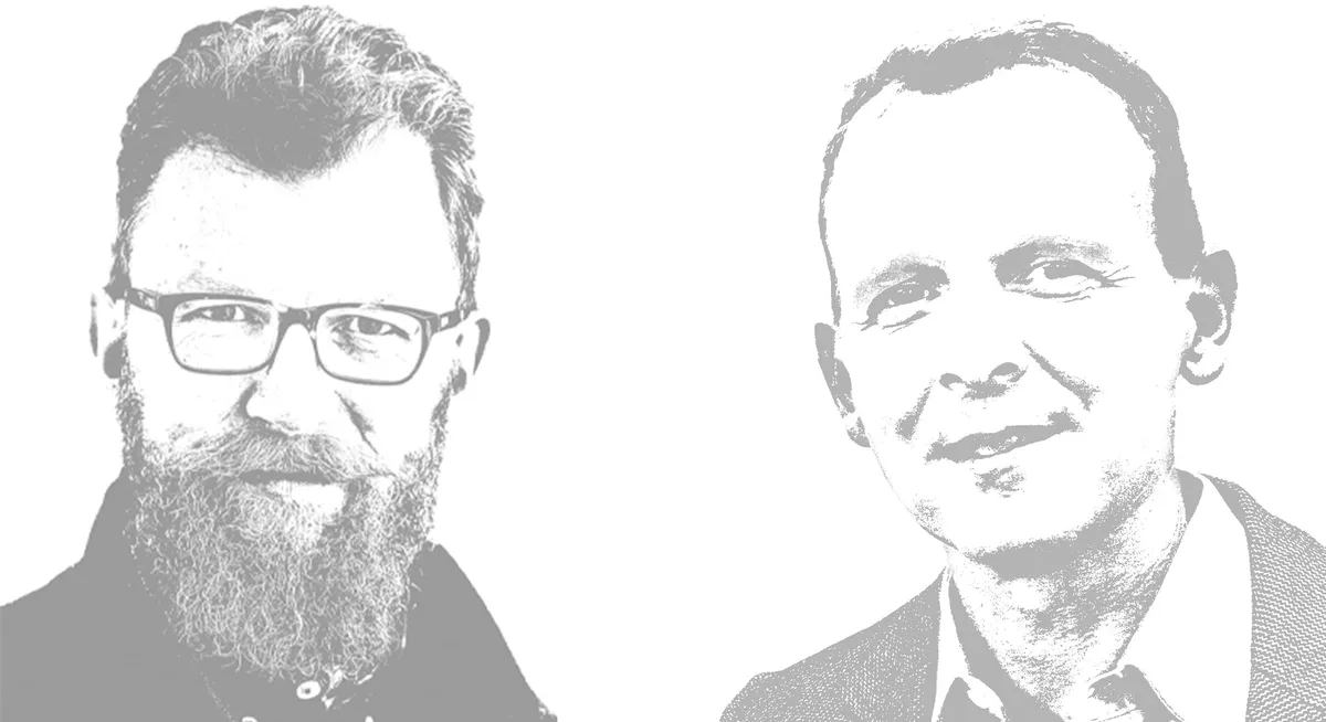 f5c743efba0d86f72168d6826a99837fa08fec7e Sind sich agrarpolitisch uneinig: Jürg Vollmer («die grüne») und Adrian Krebs (BauernZeitung). (Grafik BauZ)