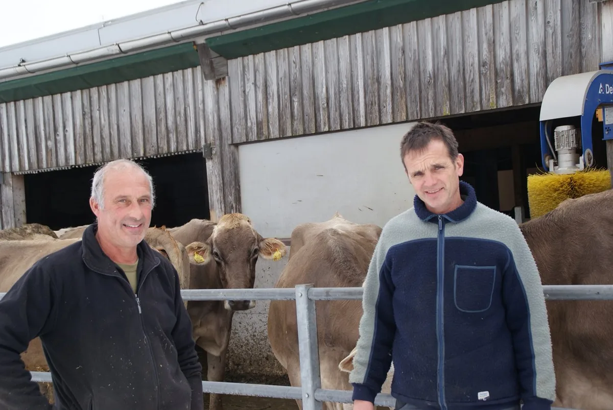 dc20f8b680d9bc885beddd761ca055a1d3e90001 Haben aus zwei kleinen einen grossen Bauernhof gemacht: Josef Gämperli (links) und Othmar Thalmann. (Michael Götz)