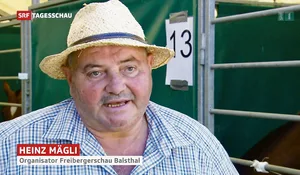 Heinz Mägli hat es in die Hauptausgabe der Tagesschau am vergangenen Samstagabend geschafft. (Bild Screenshot)