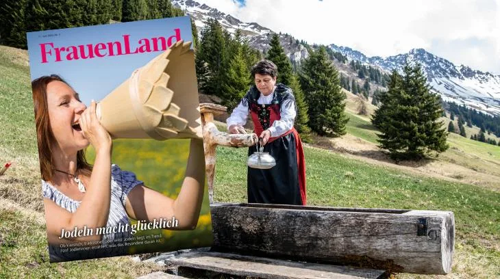3157553ea0904e40224997e2c8a4e5bca38050b4 In der neusten Ausgabe der Magazins FrauenLand geht es ums Jodeln. (Bild FrauenLand)