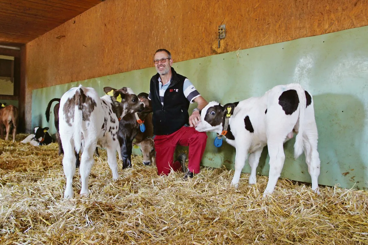 3b3136cb06ff42b8d1afeabab99e1f4b4472eb0e Franz Hagenbuch ist Munimäster und Swiss-Beef-CH-Präsident. Als solcher verlangt er von Swissgenetics, dass bei den Fleischrassenstieren leichtere und frühreife Stiere ausgewählt werden.(Bild Sebastian Hagenbuch)