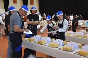 Eine internationale Jury bewertet den Käse. Sogar aus Japan sind Jurymitglieder angereist.