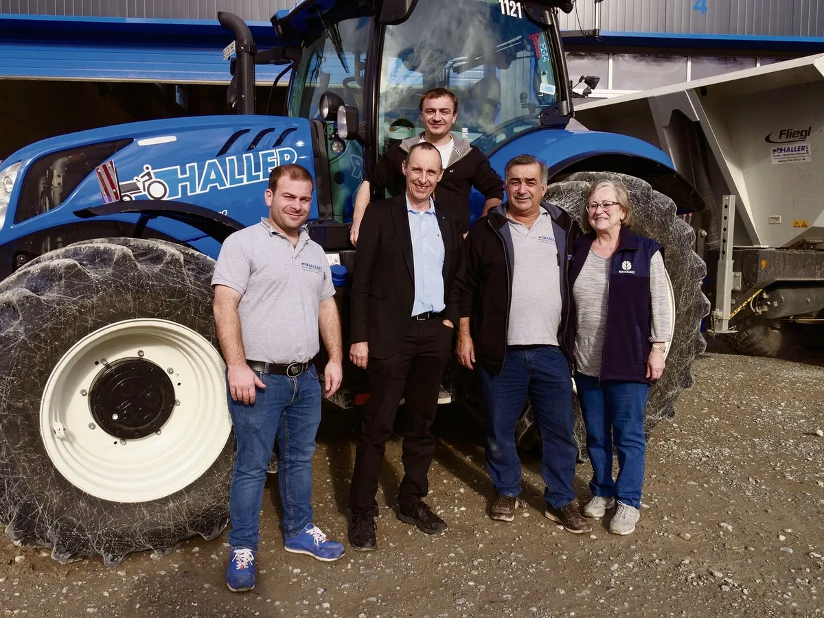 Thomas Haller, Pascal Furer, Adrian, Rolf und Monika Haller (v. l.).
