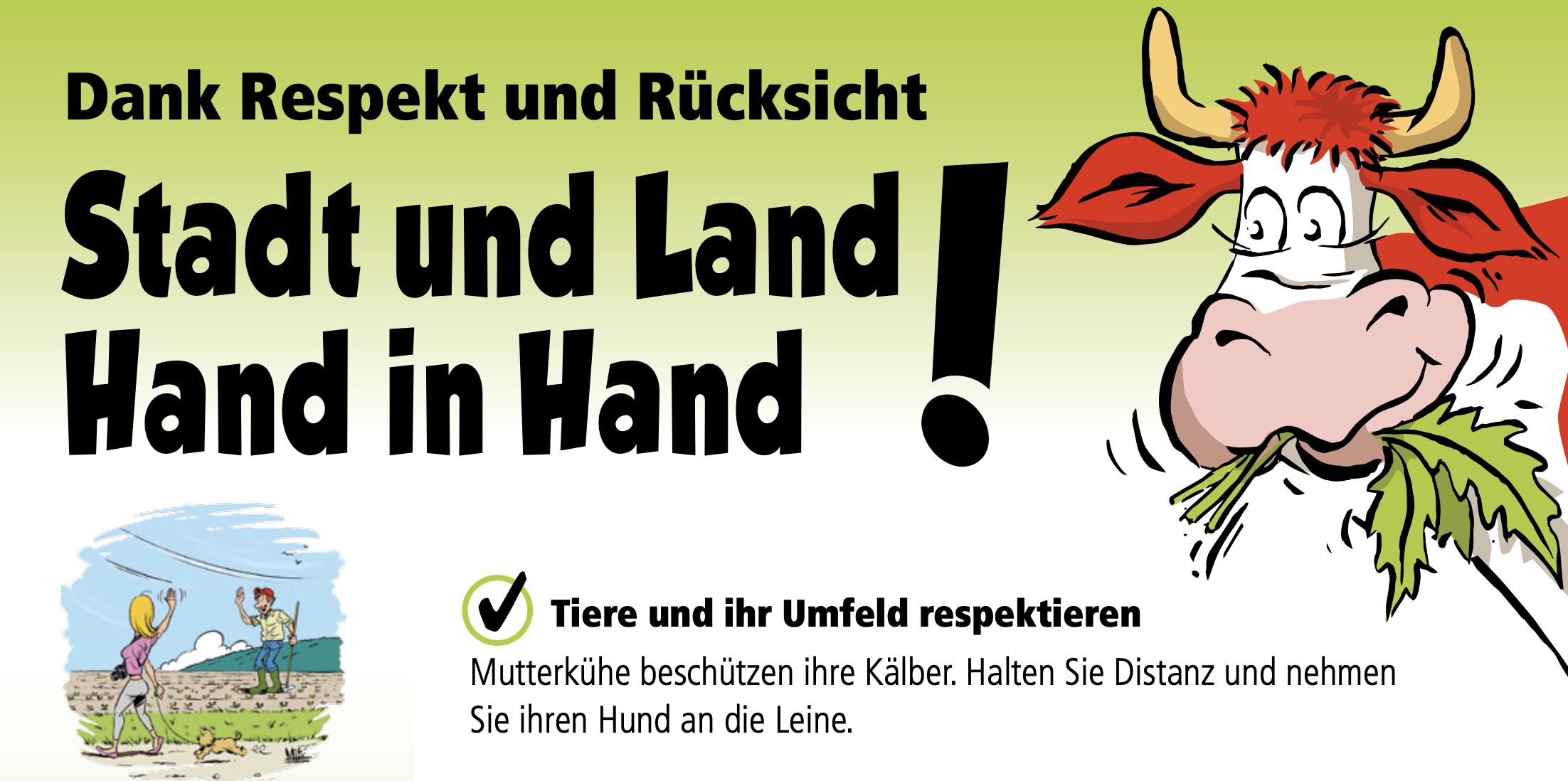 Mit der neuen Infotafel sollen Ärgernisse wie Abfall auf den Wiesen und geklaute Feldfrüchte vermieden werden. (Bild Screenshot Tafel)