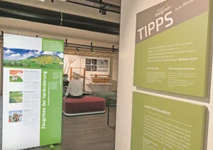 Die neue Ausstellung im Burgrain zeigt nicht nur heutige Probleme auf, sondern auch die laufenden Veränderungen in der Landwirtschaft und gibt Tipps für nachhaltigeren Konsum. (Bild Josef Scherer)