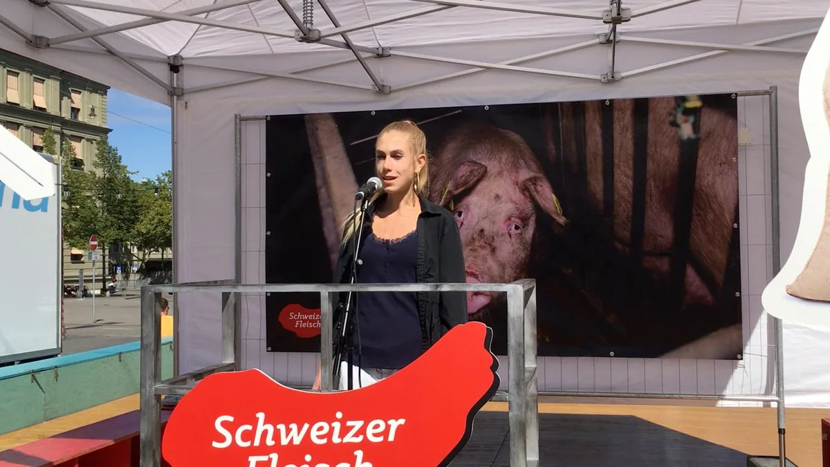 a1ac34cfa92f21bb59cb53df011986d0543f748c Meret Schneider ist Mitinitiantin der Massentierhaltungsinitiative. (Bild jsc)
