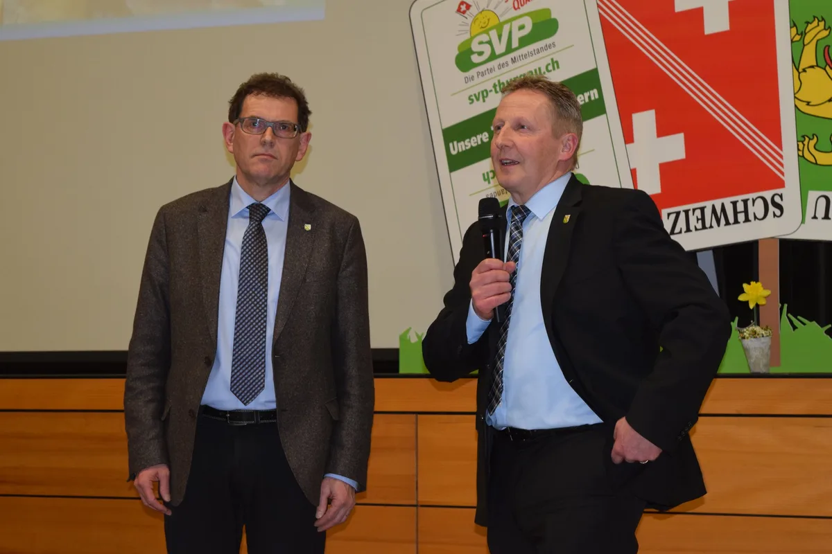 bb8349ebb2a6c7a8b359fce4784406be6ed4e5a6 Jakob Stark (links) wurde von den Delegierten nominiert. Das Nachsehen hatte Markus Hausammann. (Bild sgi)