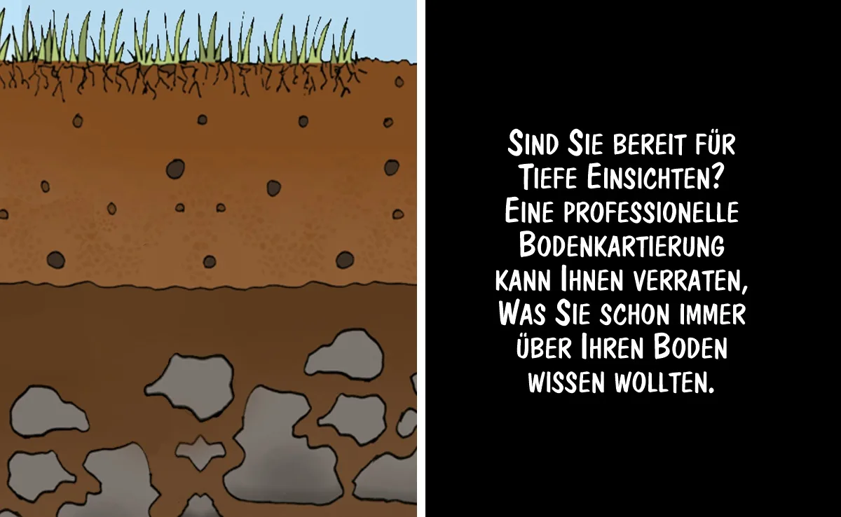 Cartoon von Marco Ratschiller/Karma zu tiefen Einsichten in den Boden