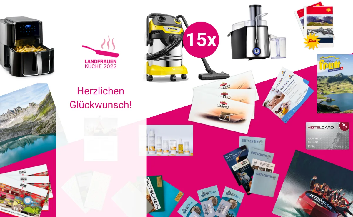 Viele glückliche Gewinner(innen) beim grossen Landfrauenküche-Wettbewerb