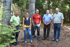 Sie referierten am Wald-Training (v. l.) Christian Gerber, Anja Leser, Christoph Spinnler, Heinz Tschiemer und Beat Zaugg.