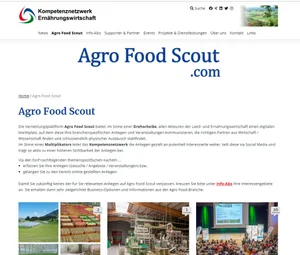 Die Platform will alle Akteure der Wertschöpfungskette verbinden.(Screenshot agrofoodscout.com)