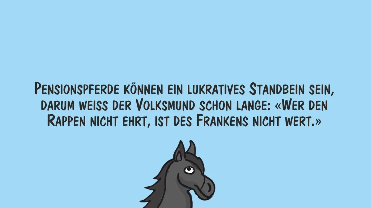 1b0bf7af015e573948da3a90d0dfa35b7e2c93fd Pensionspferde können ein lukratives Standbein sein... Cartoon: Marco Ratschiller/Karma