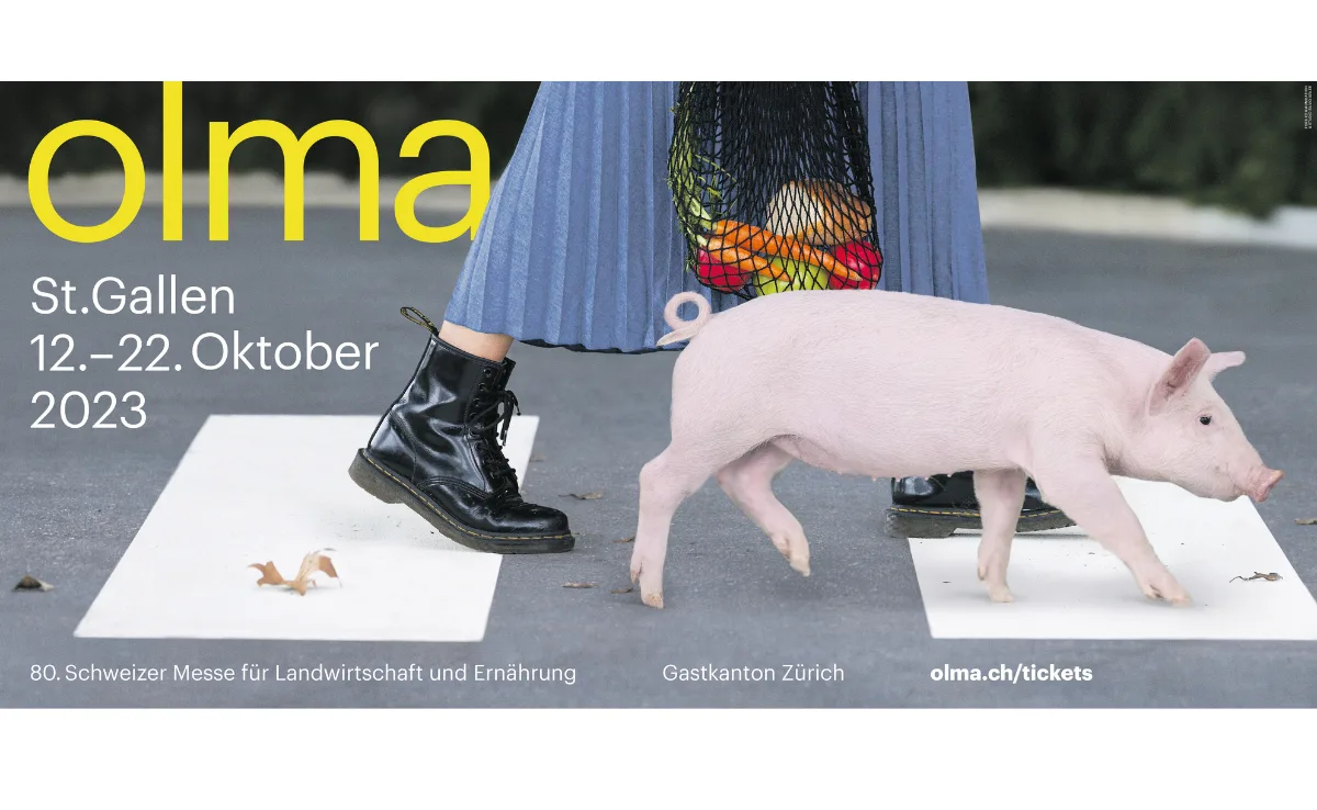 olma_plakat Städterin und Säuli gehen auf dem neuen Plakat zusammen an die Olma