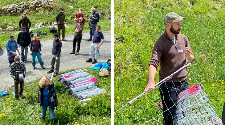 3124e80b0b67afa8cf9d078779326ea75f34dab6 Die Teilnehmerinnen und Teilnehmer des Kurses erhielten vielfältige Einblicke, mit welchen Massnahmen Herden geschützt werden können. David Gerke ist Präsidenten von «Wolf Schweiz». (Bilder Susi Rothmund, Fundaziun Medias Rumantschas))