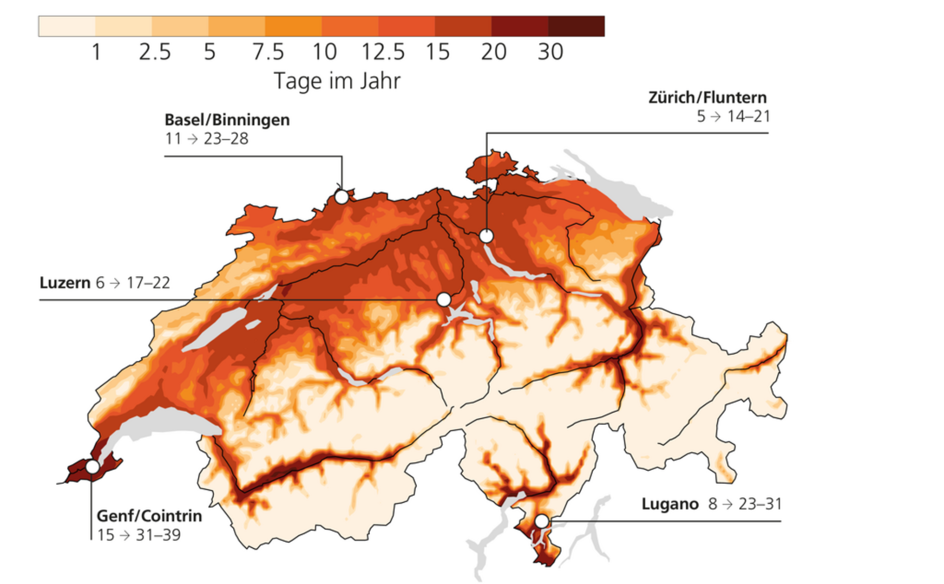 Hitzewelle hält Schweiz am Samstag fest im Griff