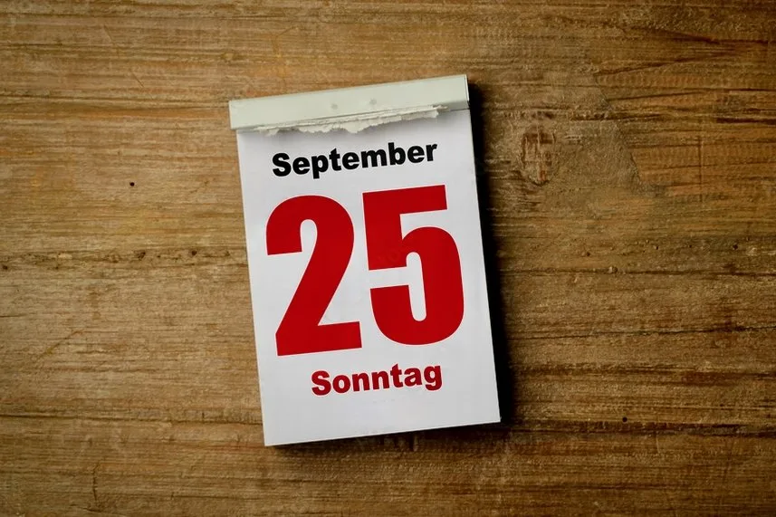massentierhaltungsinitiative_abstimmungstermin Kalenderblatt mit dem Datum 25. September.
