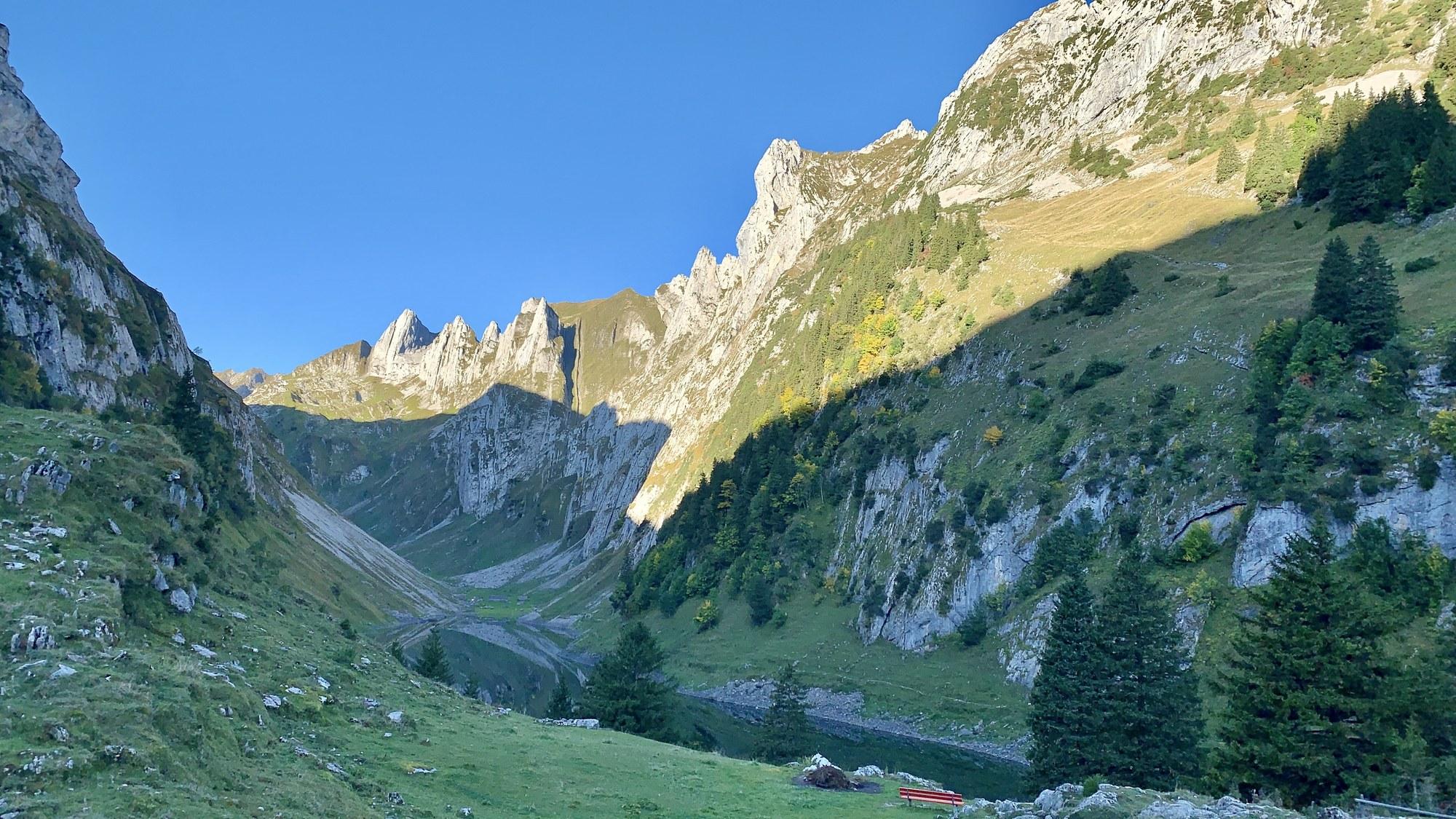 Auf der Alp Bollenwees im Alpstein – hier der Blick in Richtung Hundstein – werden keine Schafe mehr gesömmert. (Bild Ueli Nef)
