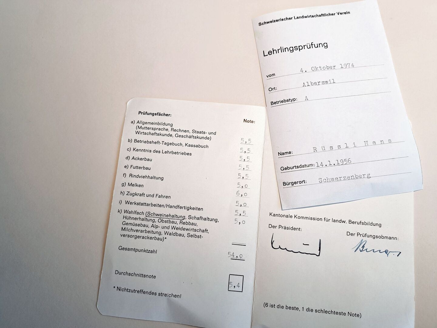 Vom Melken, Pflügen und Lernen – ein Blick in den Lehrlingsalltag der 70er-Jahre