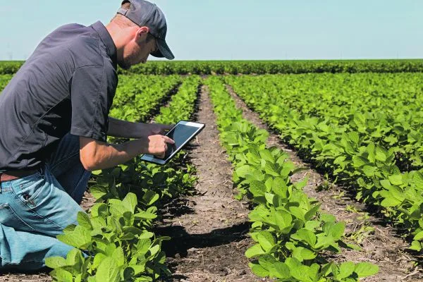 0fe566ab535cb74fa3930f83b8a40f75bfe339fe Landwirt mit modernem Arbeitsgerät. Trotz Digitaleuphorie gilt aber unverändert: Ohne Kuh keine Milch, ohne geeignete Unterlage und gutes Saatgut kein anständiger Ertrag. (Bild Shutterstock)