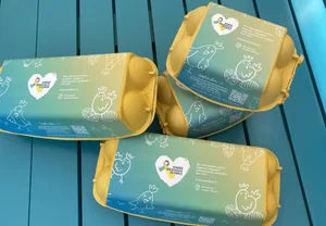 Hofläden und Marktfahrer, die ihre Eier im September in solchen Schachteln verkaufen, leisten einen wichtigen Beitrag zugunsten erkrankter Kinder und deren Familien.