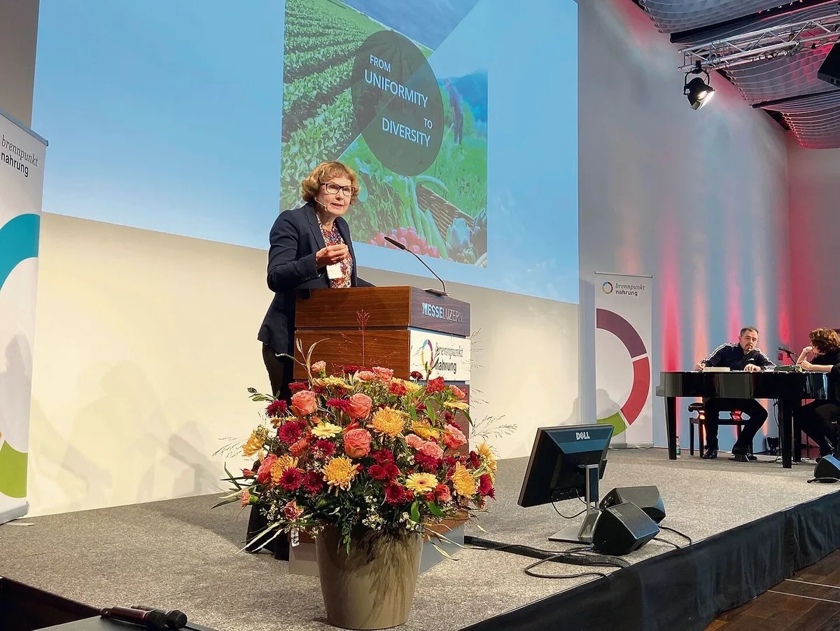 Elisabeth Bürgi Bonanomi rief dazu auf, verlässliche Handelsverträge als Teil der Ernährungssicherheit zu betrachten.