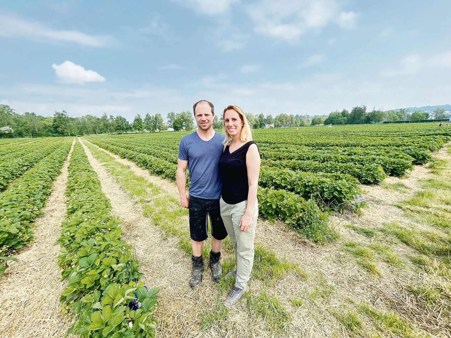 Jürg und Priska Morf organisieren das Singlepflücken und machen Selfpick im grossen Stil mit Erdbeeren und Gemüse.