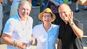 Feierten das Jubiläum der Stiftung (v. l.): Fritz Schober, Susann Steiner, Geschäftsführerin, und Präsident Kobi Lütolf.