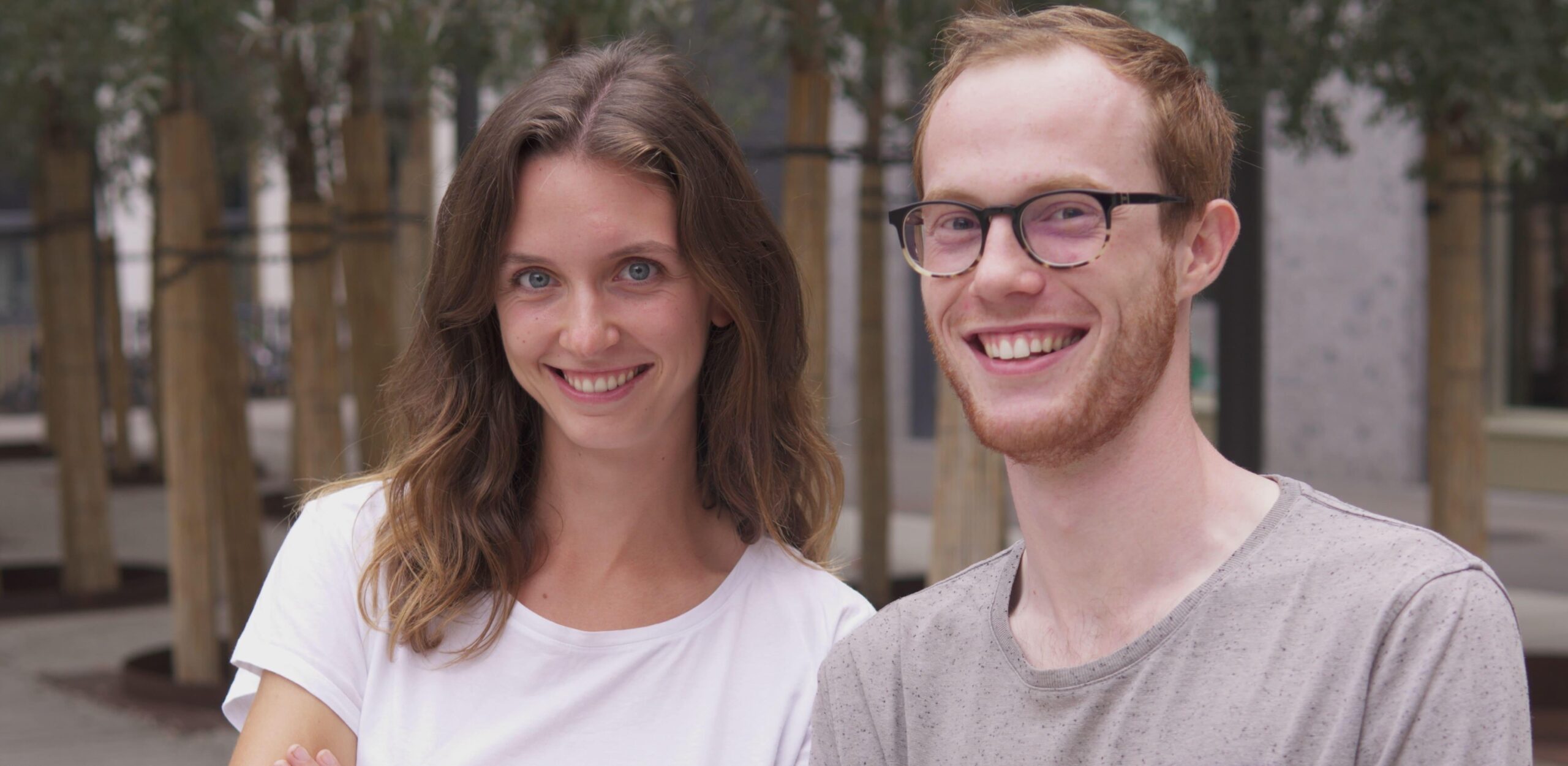 Anik und Theo gehören zum Gründer-Team von Fyn. Die Studierenden möchten mit ihren regionalen Produkten auch die Unabhängigkeit von Landwirtinnen und Landwirten fördern. (Bild Fyn)