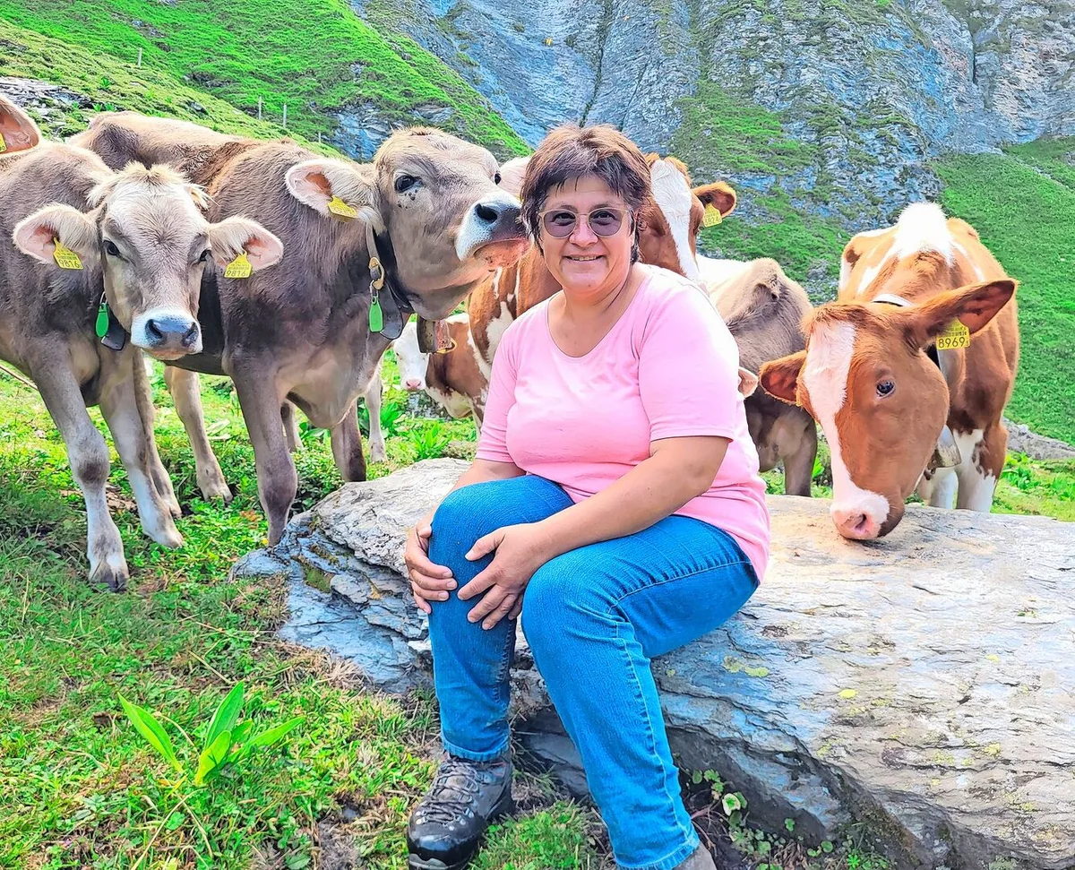 Hirtin Christa Buchli hat die Saison auf der Alp Piggamad im Safiental verbracht.