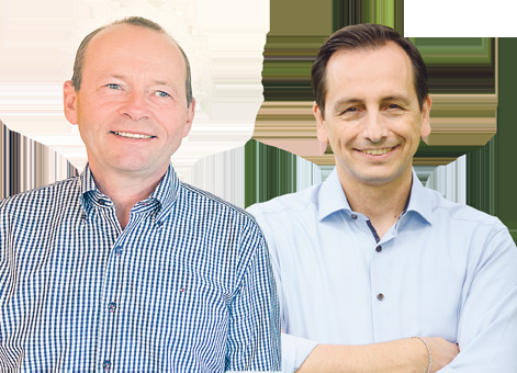 Lucius Tamm, Direktionsmitglied am FiBL und Roman Mazzotta, CEO von Syngenta Schweiz. (Bilder akr, zVg)